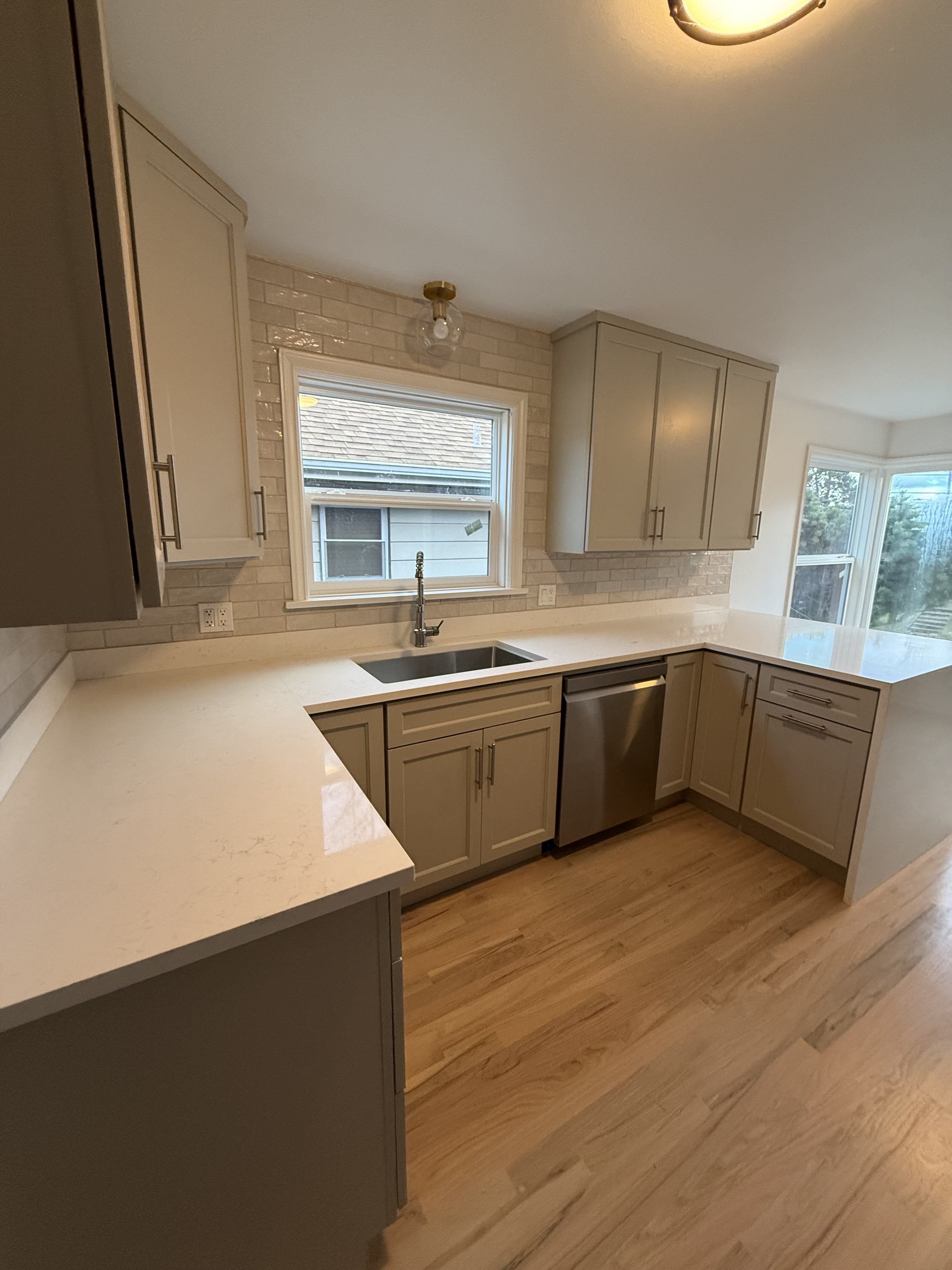 Kitchen after full remodel with new cabinetry, Seattle Eastside