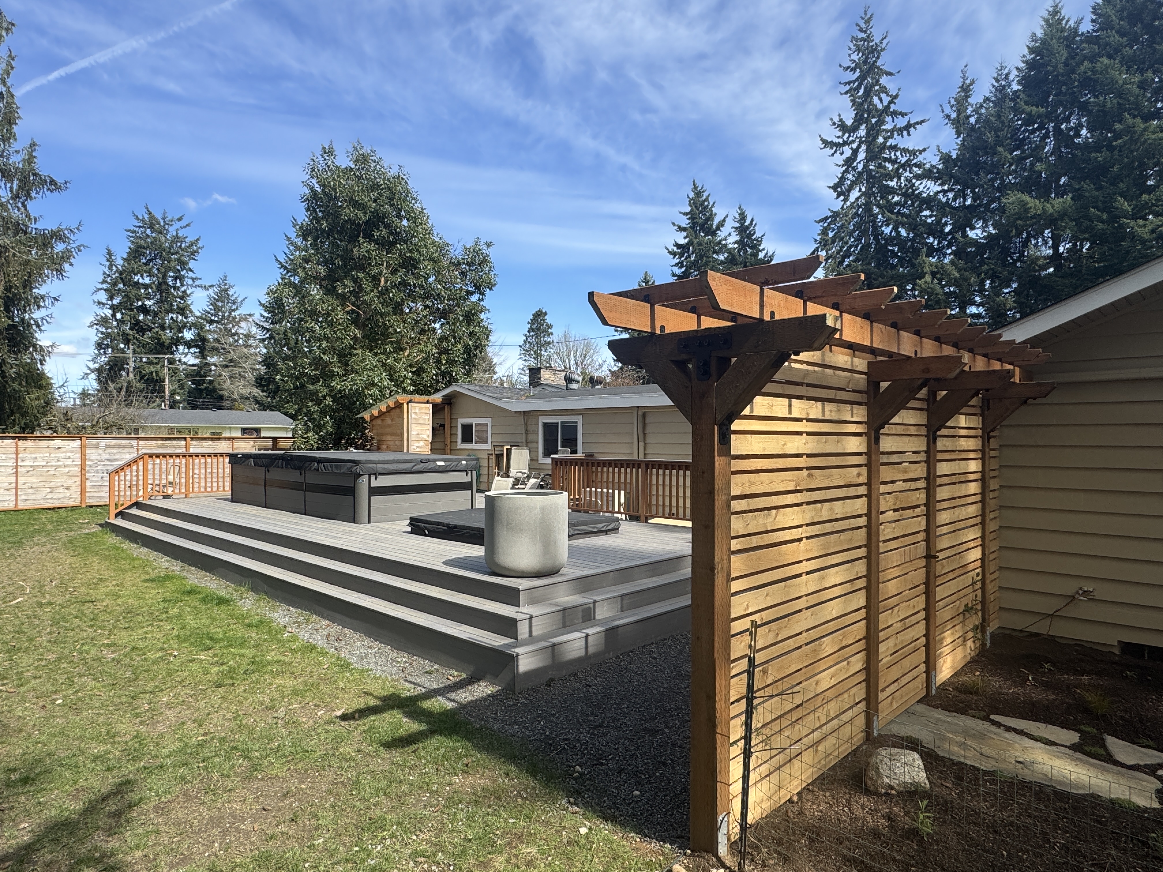 New deck after rebuild, Seattle Eastside