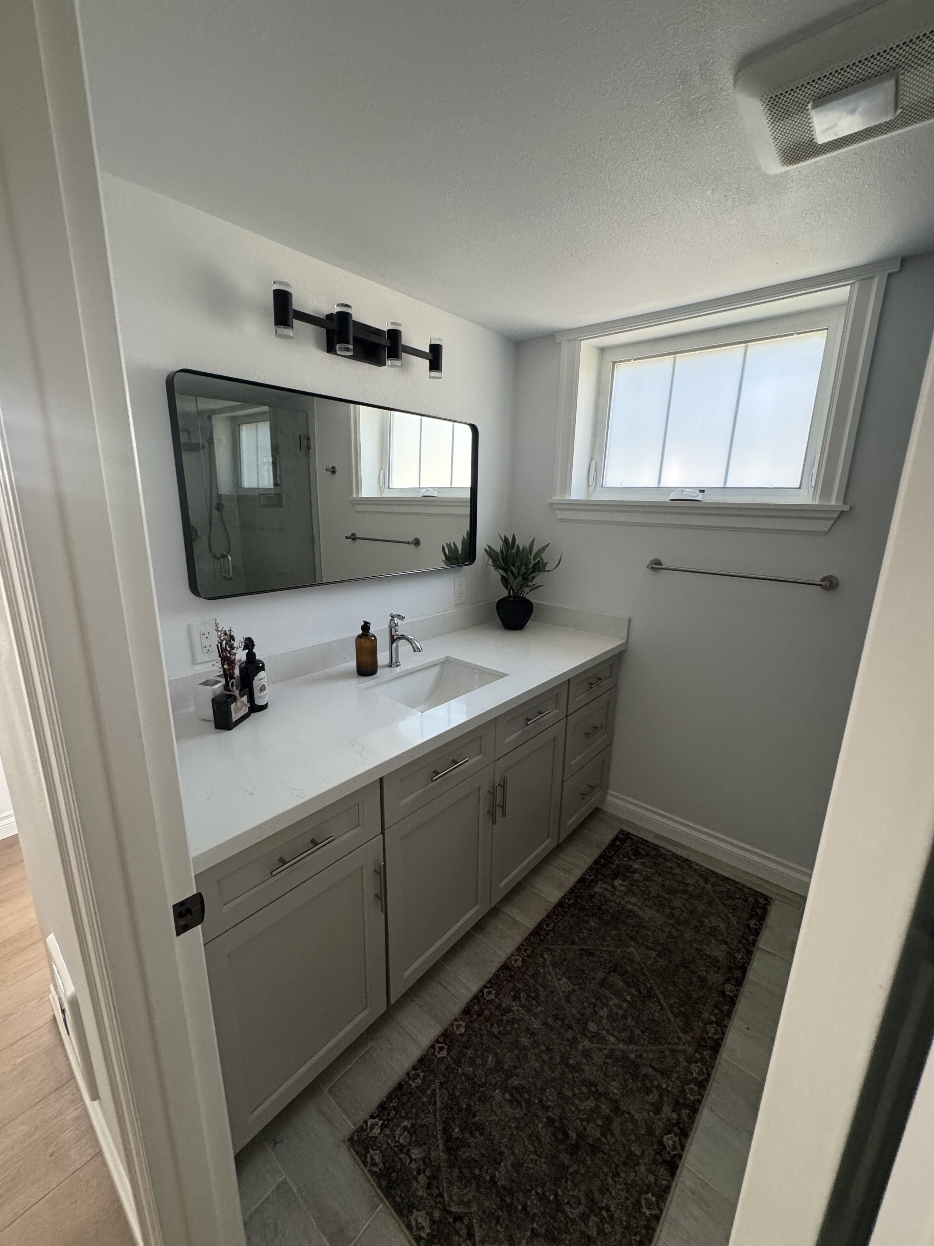 Remodeled bathroom after, view 1 — Pelletier Construction Group